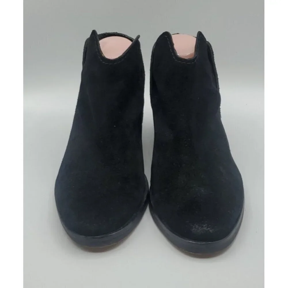 Dolce Vita Boots Trist Black Suede Ankle Slip On Booties Size 10